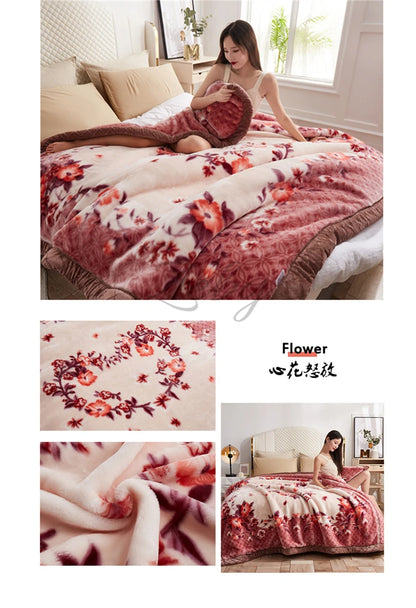 European Style Warm Raschel Blanket Weighted Comforter