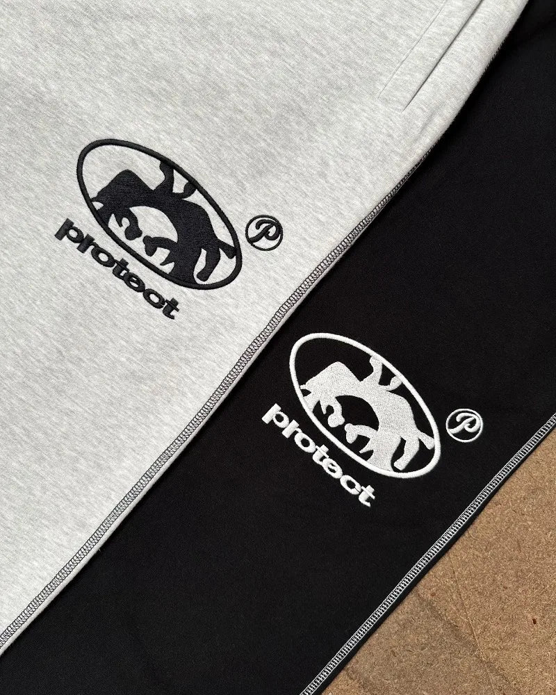 Vintage Embroidery fashion wide leg pants Men/Women