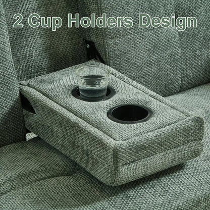 Convertible Sofa Bed with Cup Holder, USB