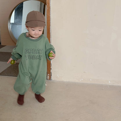 Infant Boy Long Sleeve Casual Jumpsuit