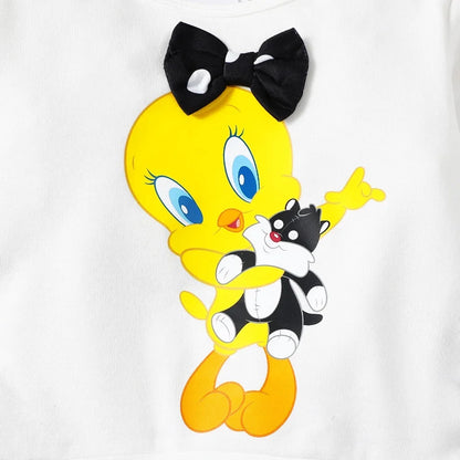 2PCS Girls Long Sleeves Cute Cartoon Top+Pants