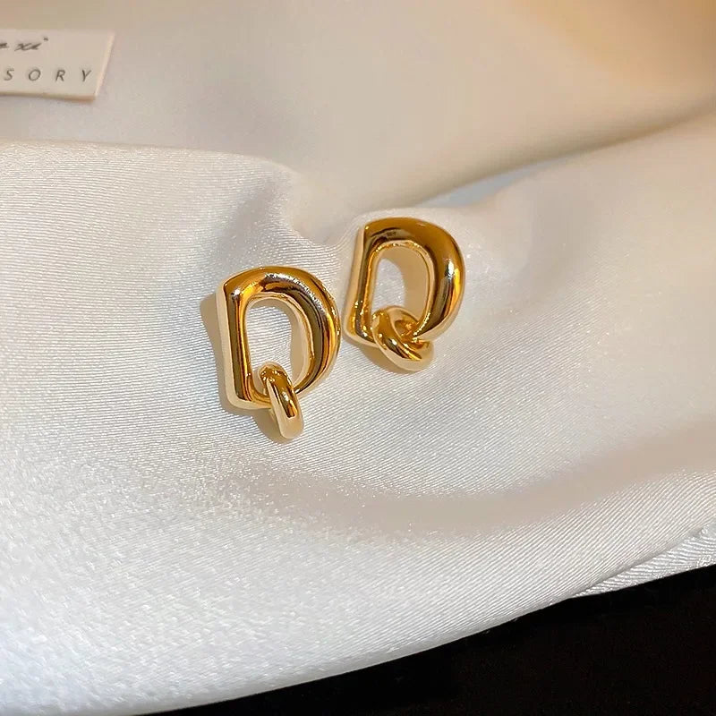 Fashion Brand Jewelry Elegant Letter D Earrings Vintage