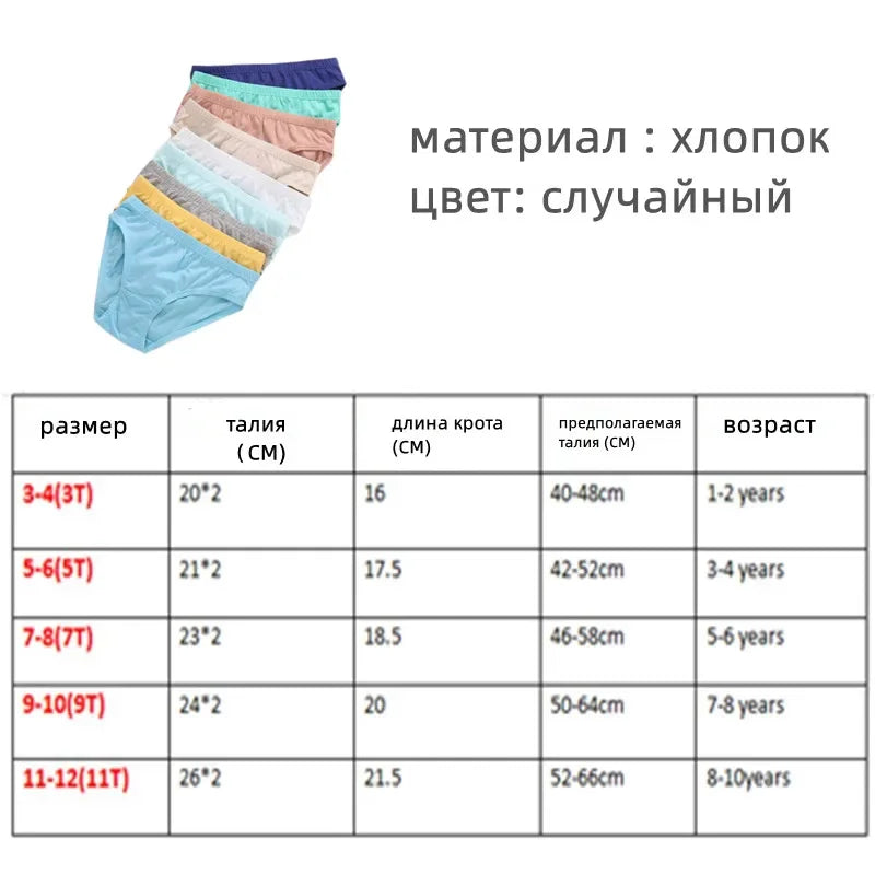 12Pc Girls Boys Cotton Panties Briefs Underwear
