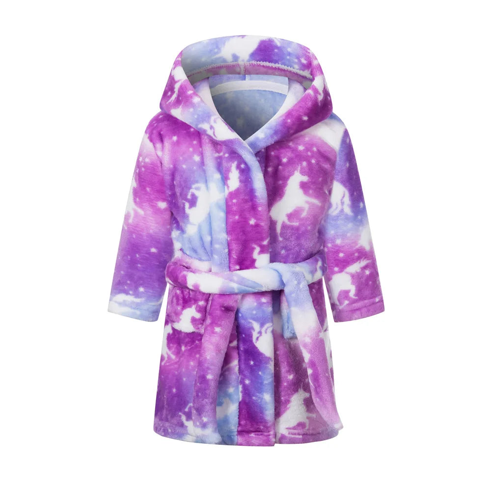 Boys/Girls Winter Colorful Bathrobe Sleepwear Loungewear