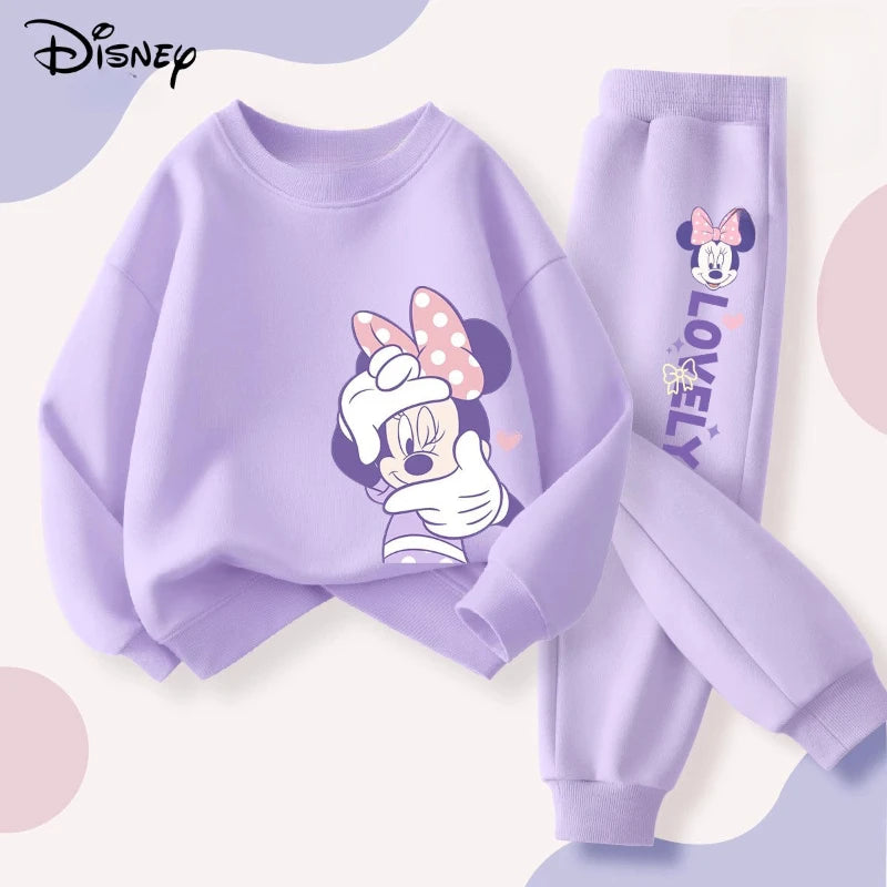 2 Pcs DISNEY Pullover Girls Sets Minnie Print