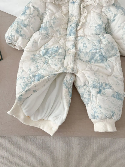 Infant Baby Girls Long Sleeve Cotton Jumpsuit
