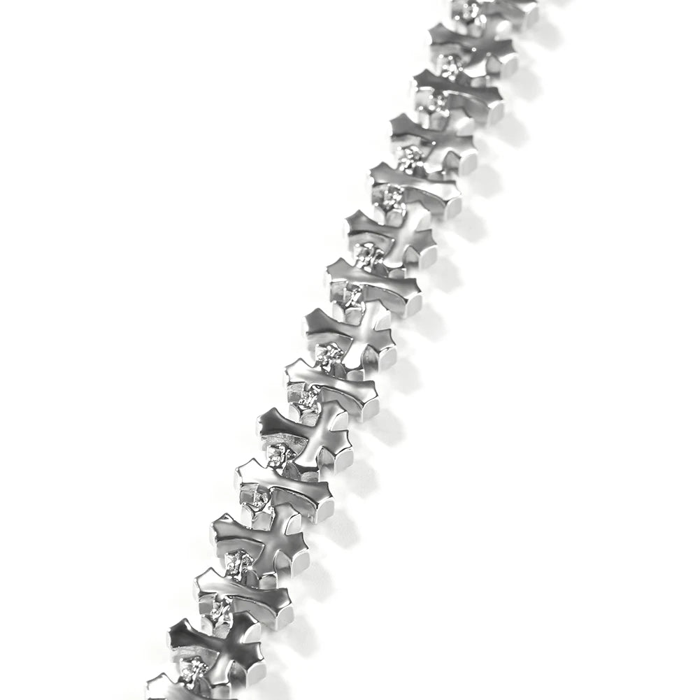 Mens Cubic Zirconia Cross Chain Fashion Jewelry