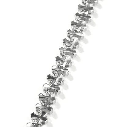 Mens Cubic Zirconia Cross Chain Fashion Jewelry
