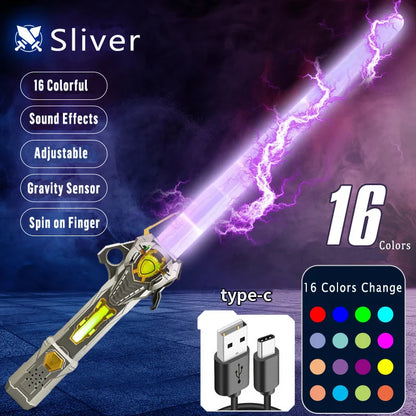 Lightsaber USB Rechargeable RGB Laser Sword