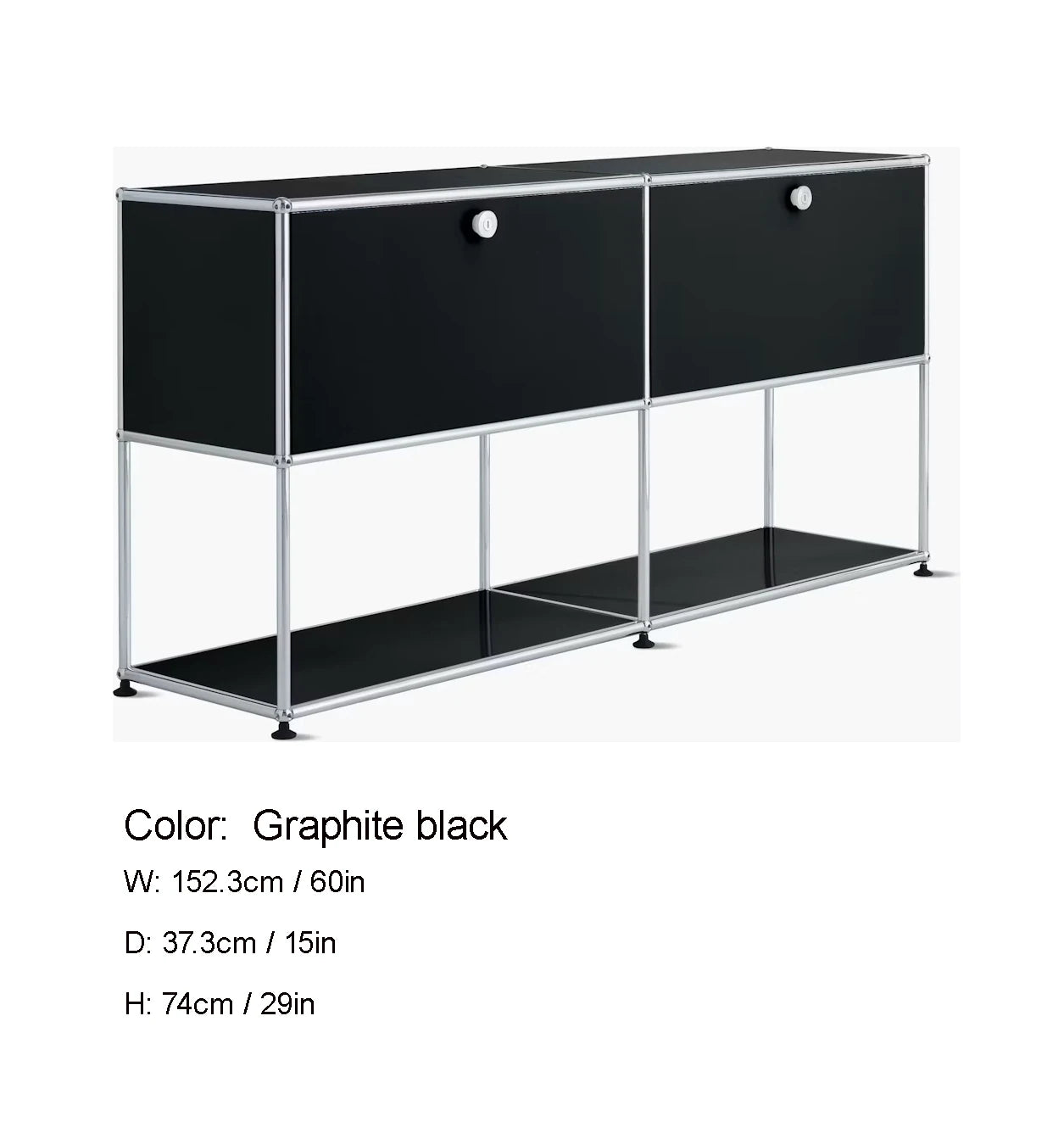 Modular DIY Metal TV Stand Cabinet Storage