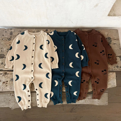 Boy/Girl Pure Cotton Cartoon Crawling Clothes