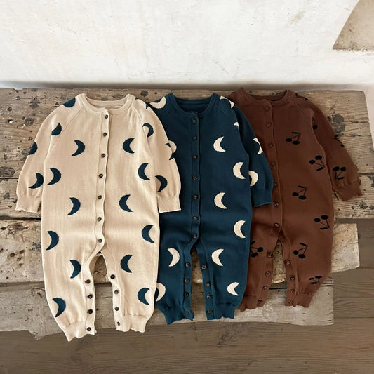 Boy/Girl Pure Cotton Cartoon Crawling Clothes