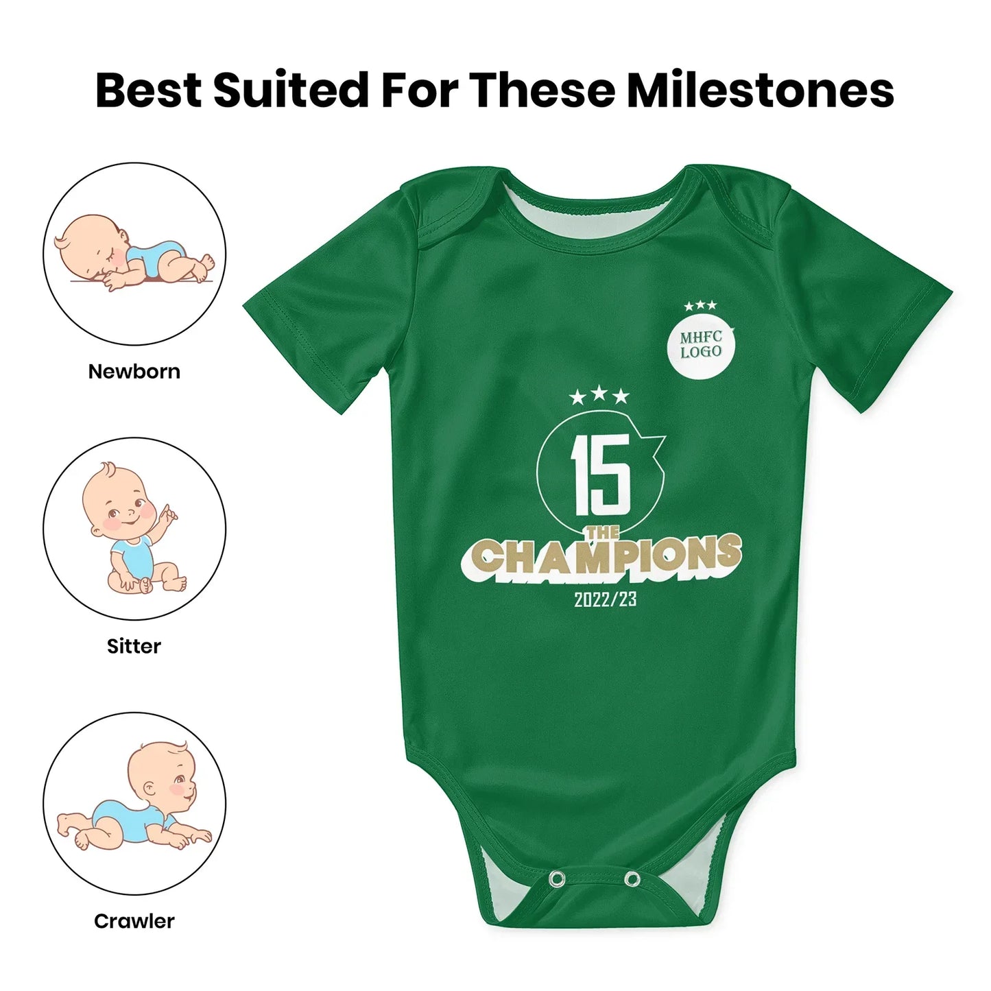 Green Apes Baby Bodysuit Unisex Onesie Outfit