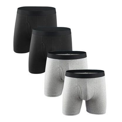 Mens Long Cotton Boxer Shorts Underwear