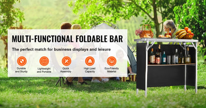 Folding Portable Bar Podium Table