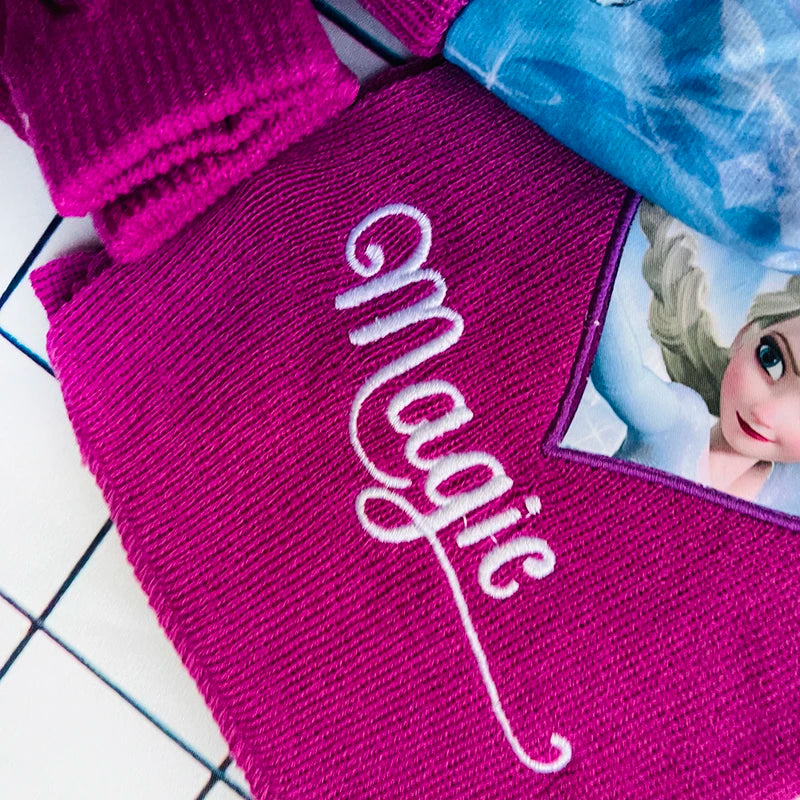 Magic Elsa Cartoon Scarf Hat glove