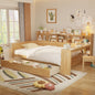 Wood Full Size Daybed with Storage Shelves