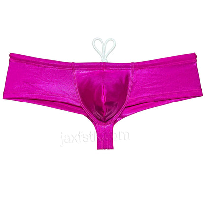 Sexy Men's Shiny Pouch Swimwear Bikini Drawstring