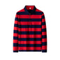 Men Polo Shirt Cotton Long Sleeve Stripe