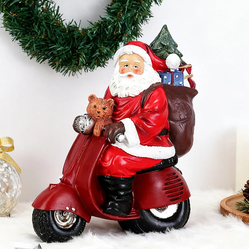 Santa Claus Statue Home Resin Sculpture Decoration