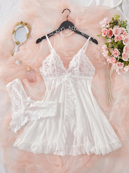 Women Erotic Bra Nightdress Sexy Lace Sleepwear