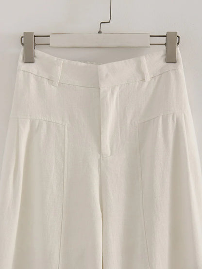 Women Wide Leg Formal Straight Leg Pants