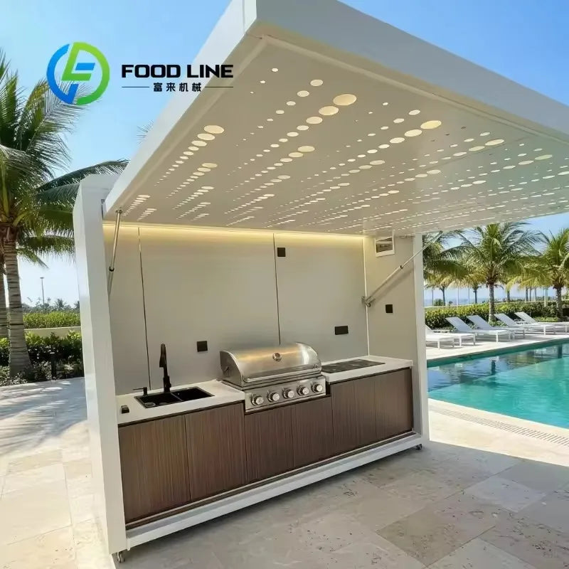 Outdoor Kitchen Pods BBQ Cooking Cabin with Electrical
