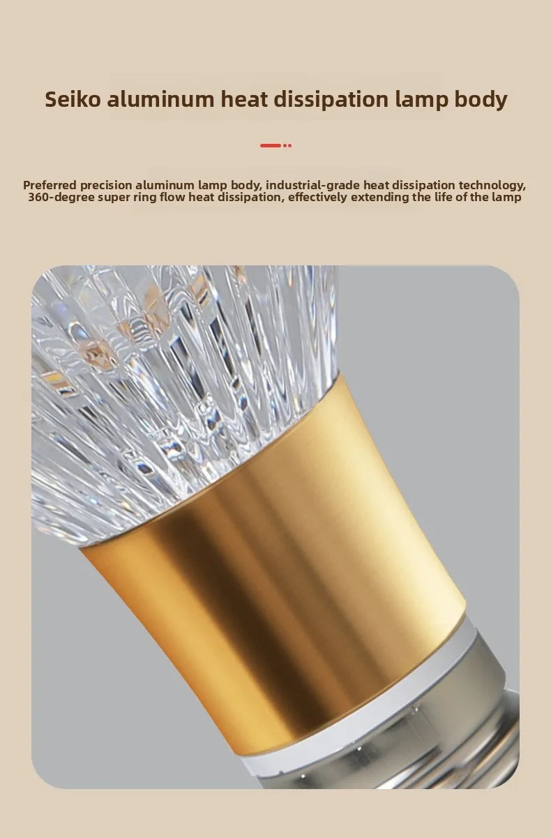 Acrylic Crystal LED Bulb Chandelier Fairy Lamp