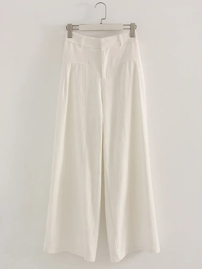Women Wide Leg Formal Straight Leg Pants
