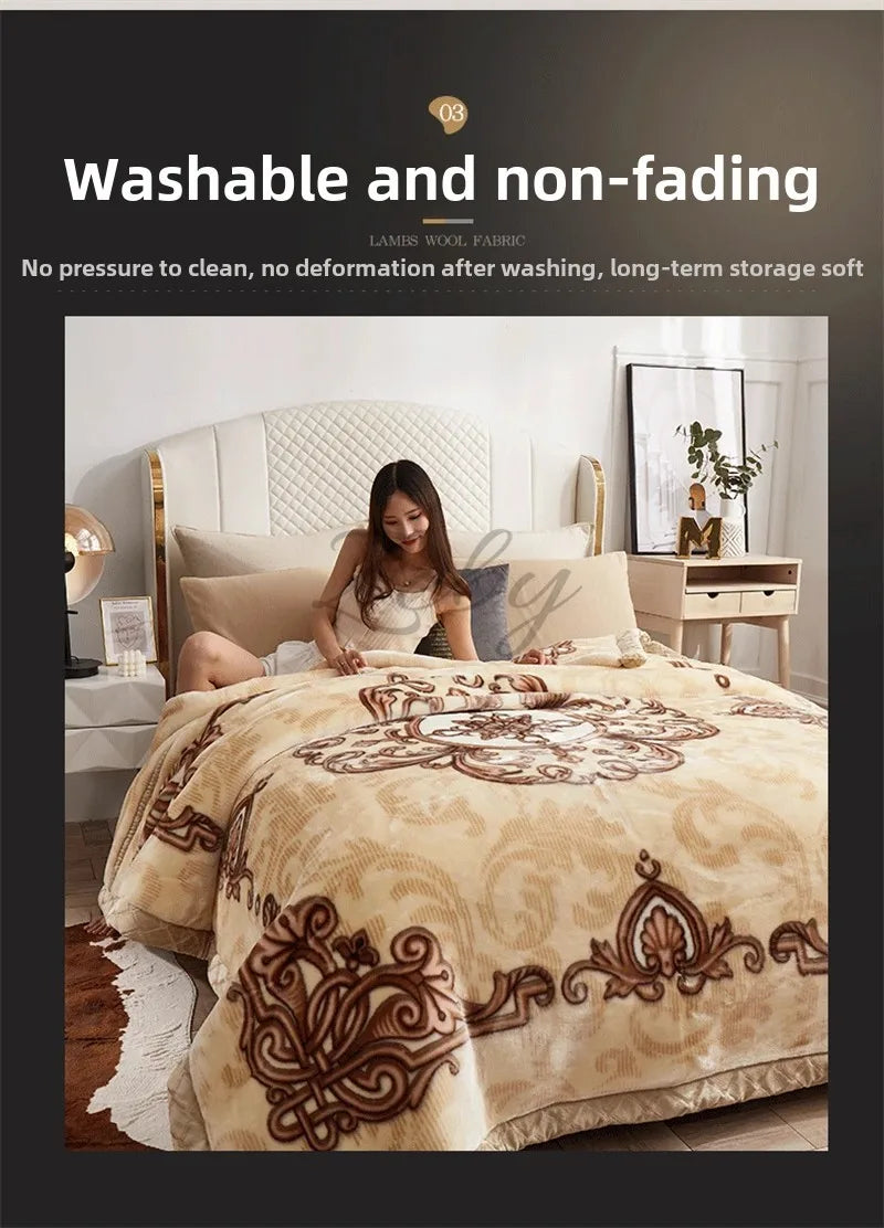 European Style Warm Raschel Blanket Weighted Comforter