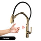 Luxury Gunmetal Brass Kitchen Faucet LED Display