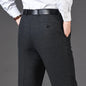 Mens High Waist Wool Trousers Cashmere Suit
