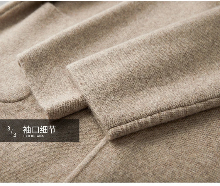 Men's Cashmere Knitted Cardigan Casual Jacket Top
