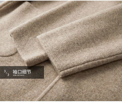 Men's Cashmere Knitted Cardigan Casual Jacket Top