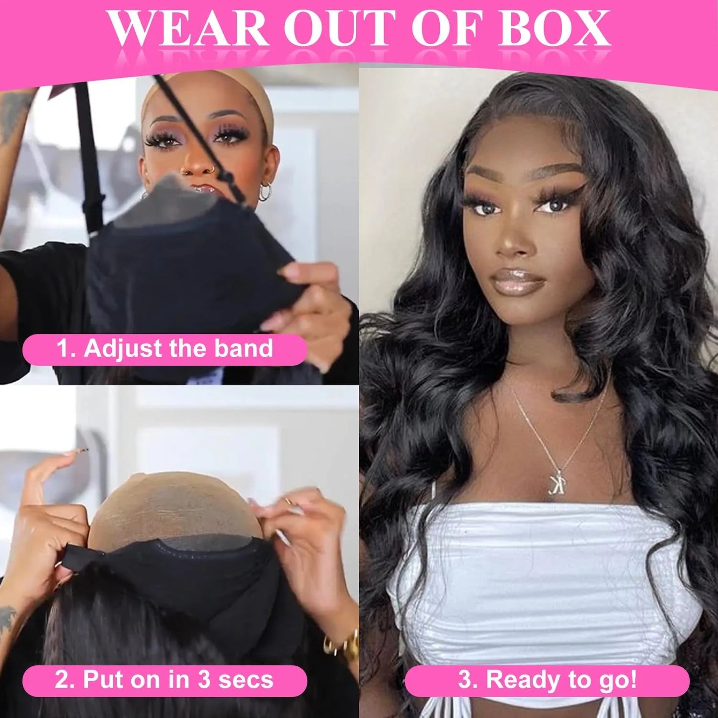 Lace Closure Wigs Human Hair Wear & Go Glueless