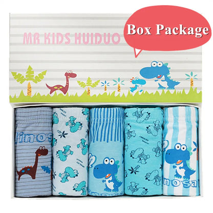 5-Pack Boys Cotton Underwear Toddler Dinosaur Briefs
