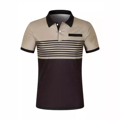 Short Sleeved Men's Casual Polo shirt, V-neck