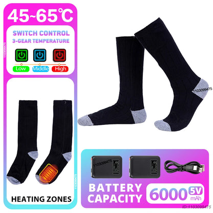 Rechargeable Anti-Cold Men Women Thermal Heated Socks