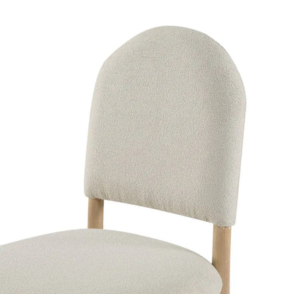 2 set, Beige Fabric Upholstered Seat Back Luxury