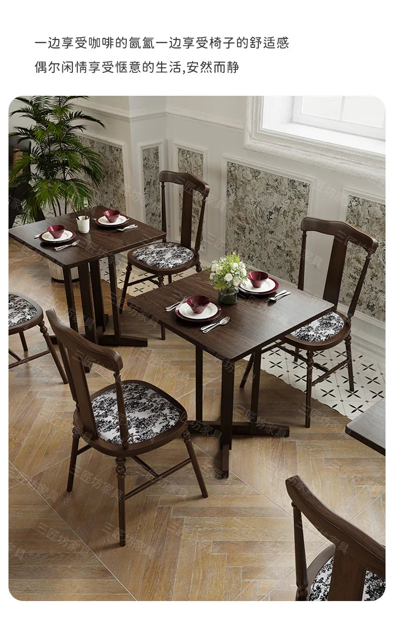 Western Dining Table and Chair Cafe Hotel