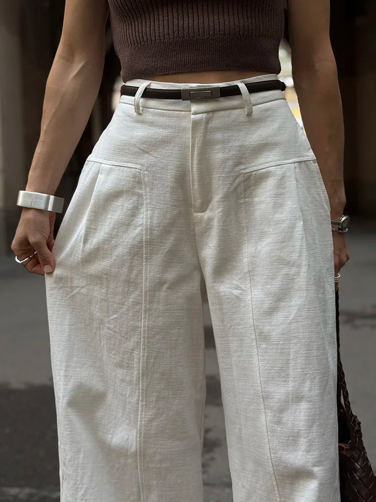 Women Wide Leg Formal Straight Leg Pants