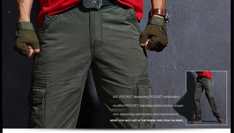 Work Khaki Tactical Pants Men Military Jogger