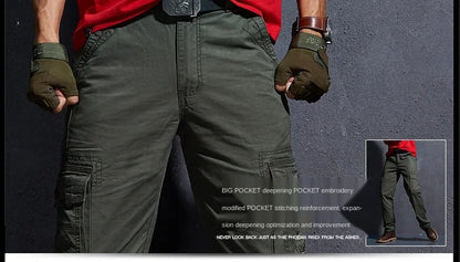 Work Khaki Tactical Pants Men Military Jogger