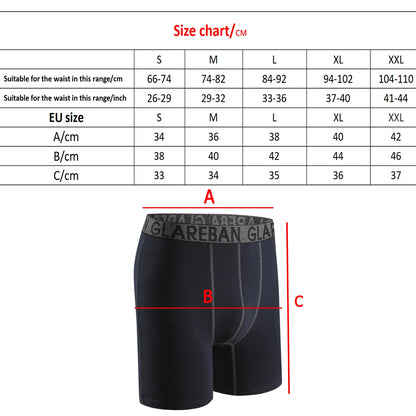5pc Mid-Long Cotton Brand Boxer Shorts Men