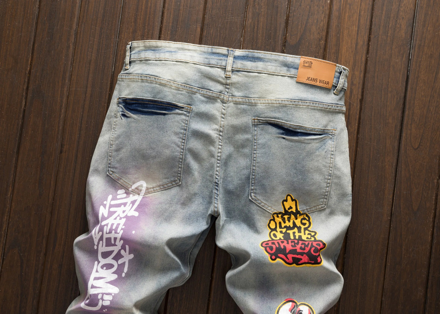 Men's street casual printed  fashionable slim vintage