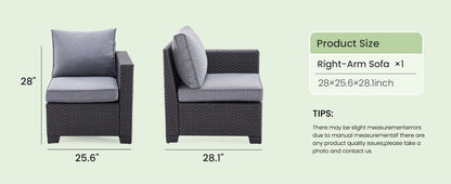Sofa Set, Outdoor Furniture with Ottoman