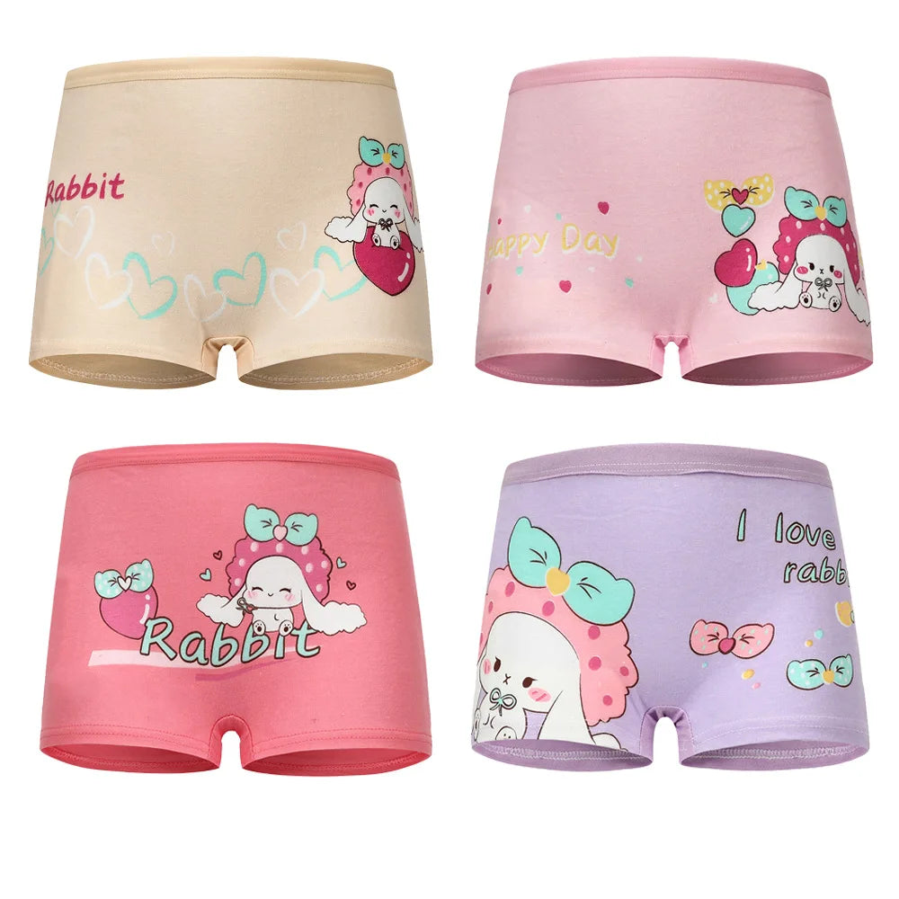 12 Pcs Girls Breathable Cotton Cute Cartoon Panties