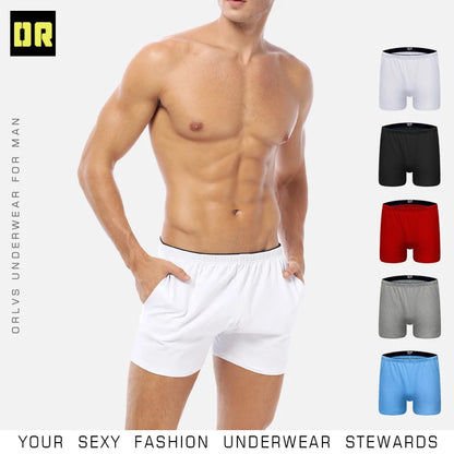 ORLVS Boxer Cotton Underwear Briefs With Pocket