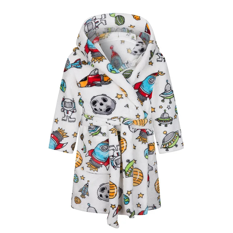 Boys/Girls Winter Colorful Bathrobe Sleepwear Loungewear