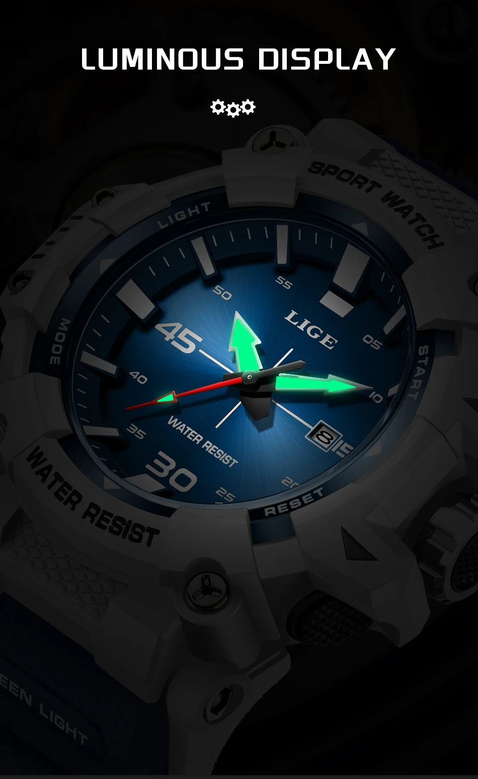 Male Fashion Sport Waterproof Quartz Wristwatches